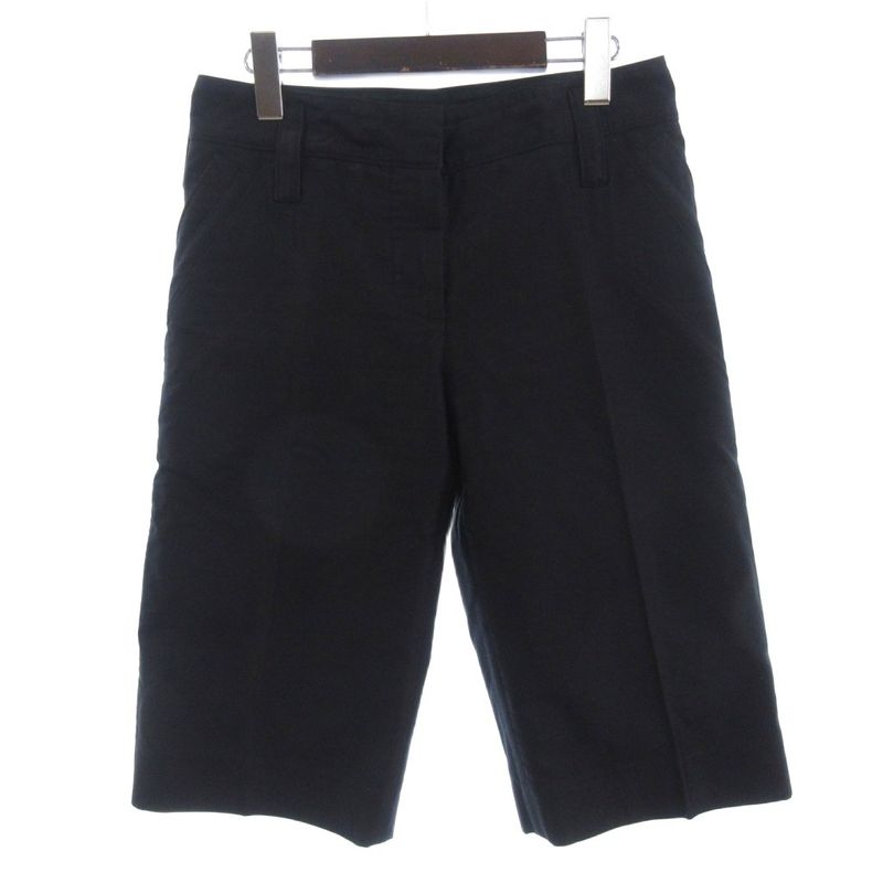 Louis Vuitton Shorts Half Pants Zip Fly Cotton Black 36 - GY19 AA