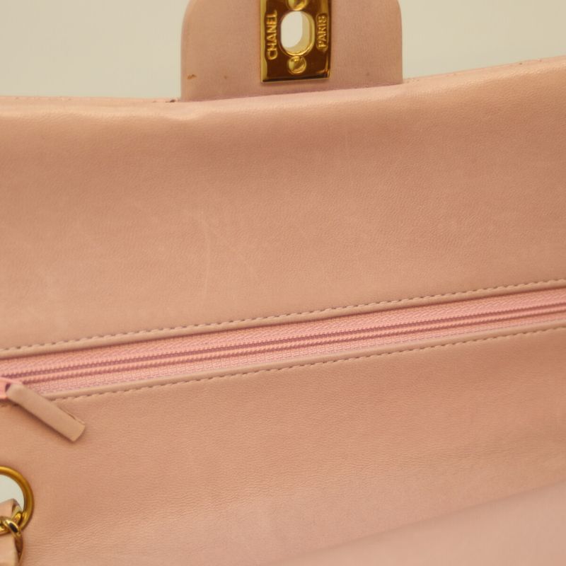 Chanel No 6 A01112 Pink Lamb Ghardware W Flap Matelasse 25