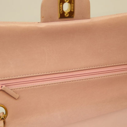 Chanel No 6 A01112 Pink Lamb GHW W Flap Matelasse 25