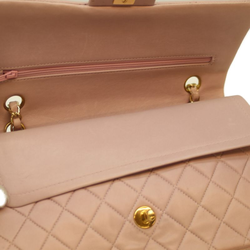 Chanel No 6 A01112 Pink Lamb Ghardware W Flap Matelasse 25