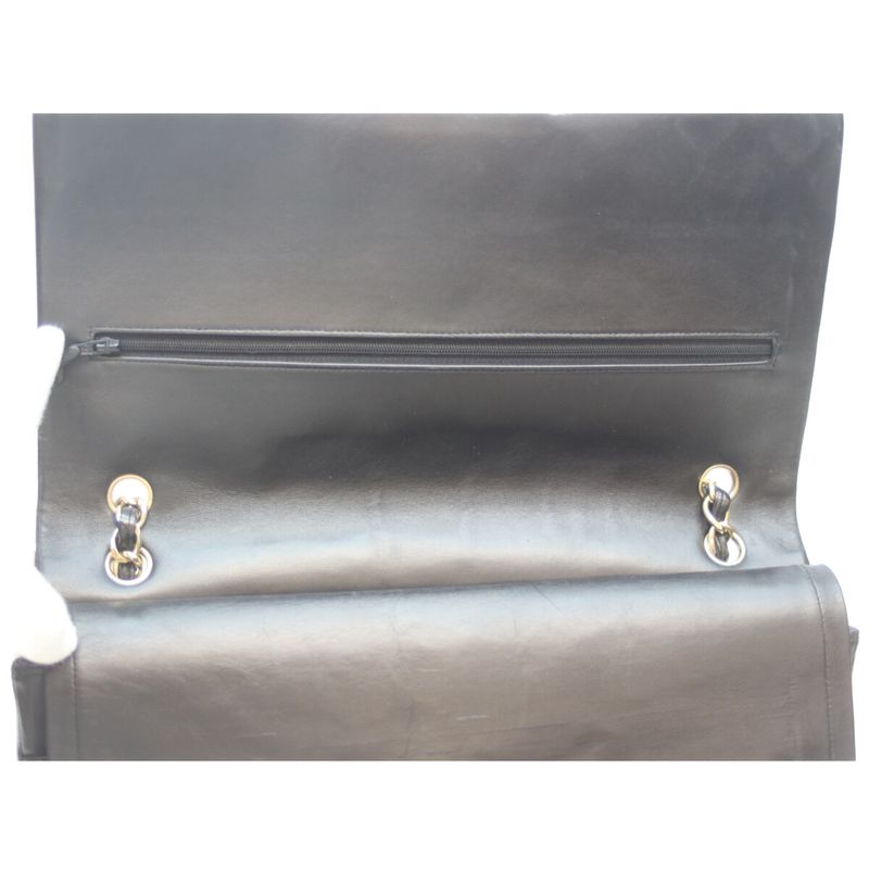 Chanel No 19 A58601 Black Lamb Ghardware W Flap Deca Matelasse Maxi 34