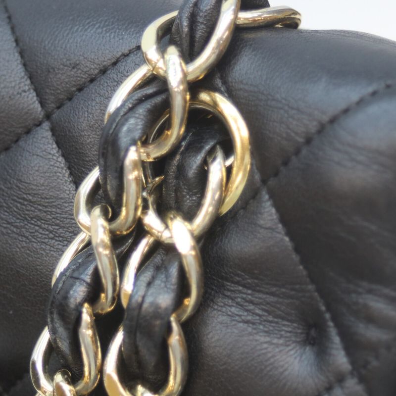 Chanel No 19 A58601 Black Lamb Ghardware W Flap Deca Matelasse Maxi 34