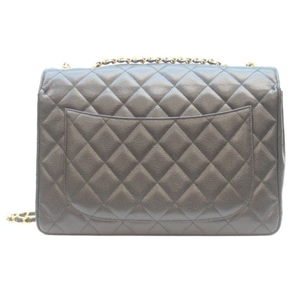 Chanel No 18 Black Caviar GHW Deca Matelasse 30 Single Flap Chain