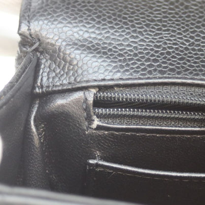 Chanel No 18 Black Caviar Ghardware Deca Matelasse 30 Single Flap Chain