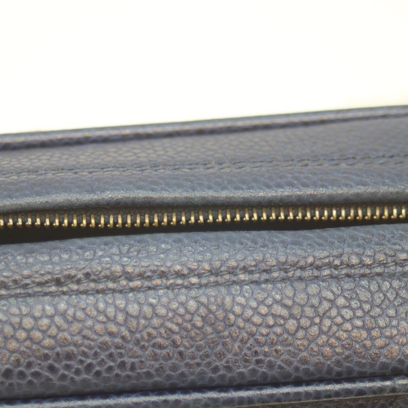 Chanel No 2 Navy Caviar Leather Pocket Coco Ball Square Chain Shoulder