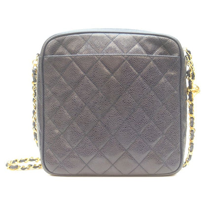 Chanel No 2 Navy Caviar Leather Pocket Coco Ball Square Chain Shoulder