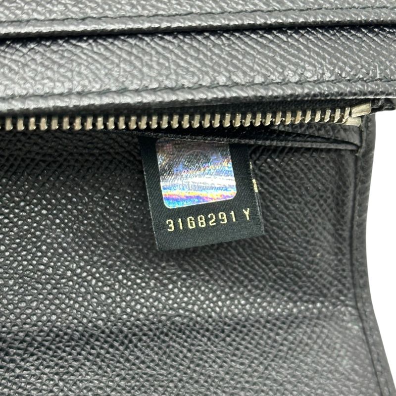 Bvlgari Logo Ring Leather Long Wallet Logo Ring Leather Long Wallet Black