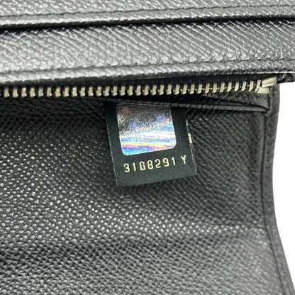 Bvlgari Logo Ring Leather Long Wallet Logo Ring Leather Long Wallet Black