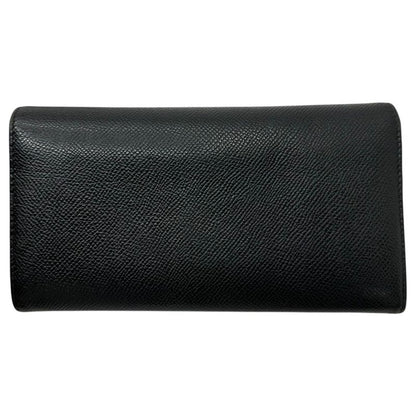 Bvlgari Logo Ring Leather Long Wallet Logo Ring Leather Long Wallet Black