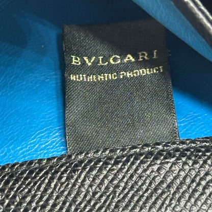 Bvlgari Logo Ring Leather Long Wallet Logo Ring Leather Long Wallet Black