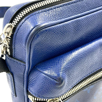 Louis Vuitton Outdoor Messenger PM Taiga Lama Taiga Lama Cobalt Leather × PVC
