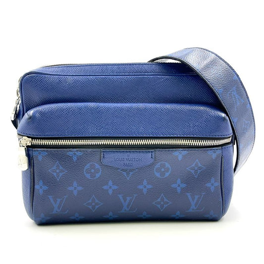 Louis Vuitton Outdoor Messenger PM Taiga Lama Taiga Lama Cobalt Leather × PVC