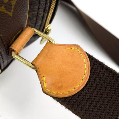 Louis Vuitton Reporter PM Monogram Leather × PVC Brown Shoulder Bag Gold M45254