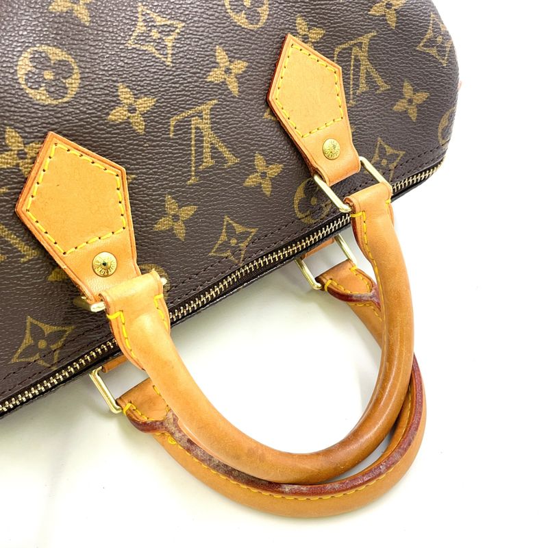 Louis Vuitton Speedy 25 Monogram Leather X PVC Brown Handbag Gold M41528