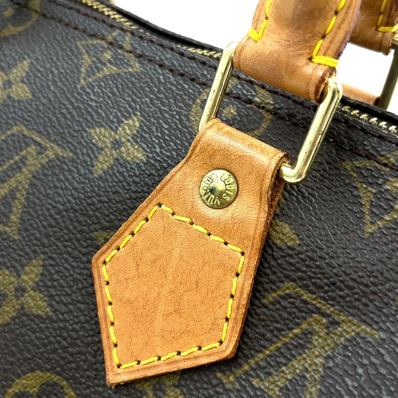 Louis Vuitton Speedy 25 Monogram Leather X PVC Brown Handbag Gold M41528