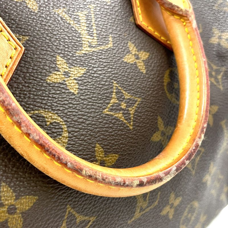 Louis Vuitton Speedy 25 Monogram Leather X PVC Brown Handbag Gold M41528