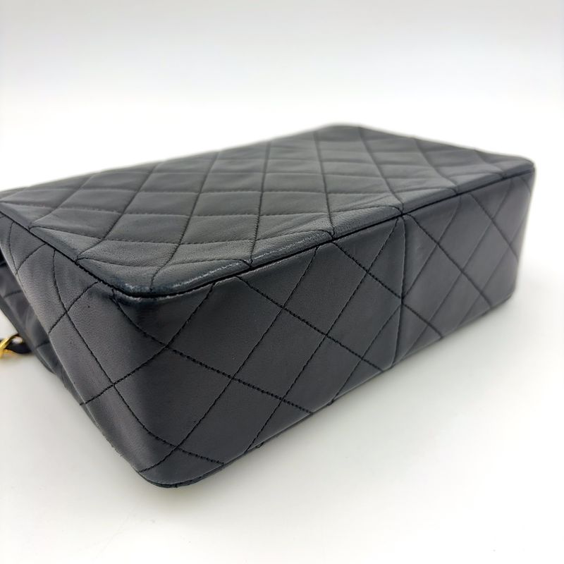 Chanel Matelasse Chain Serial No 1 Lambskin Black Shoulder Bag Gold