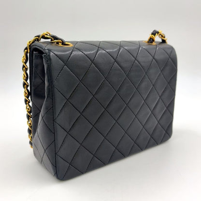 Chanel Matelasse Chain Serial No 1 Lambskin Black Shoulder Bag Gold