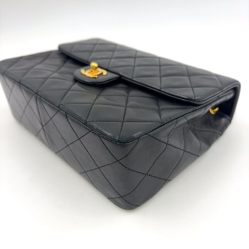 Chanel Matelasse Chain Serial No 1 Lambskin Black Shoulder Bag Gold