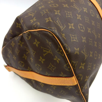 Louis Vuitton Keepall 55 Monogram Leather × PVC Brown Boston Bag Gold M41424