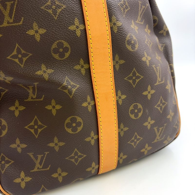 Louis Vuitton Keepall 55 Monogram Leather × PVC Brown Boston Bag Gold M41424
