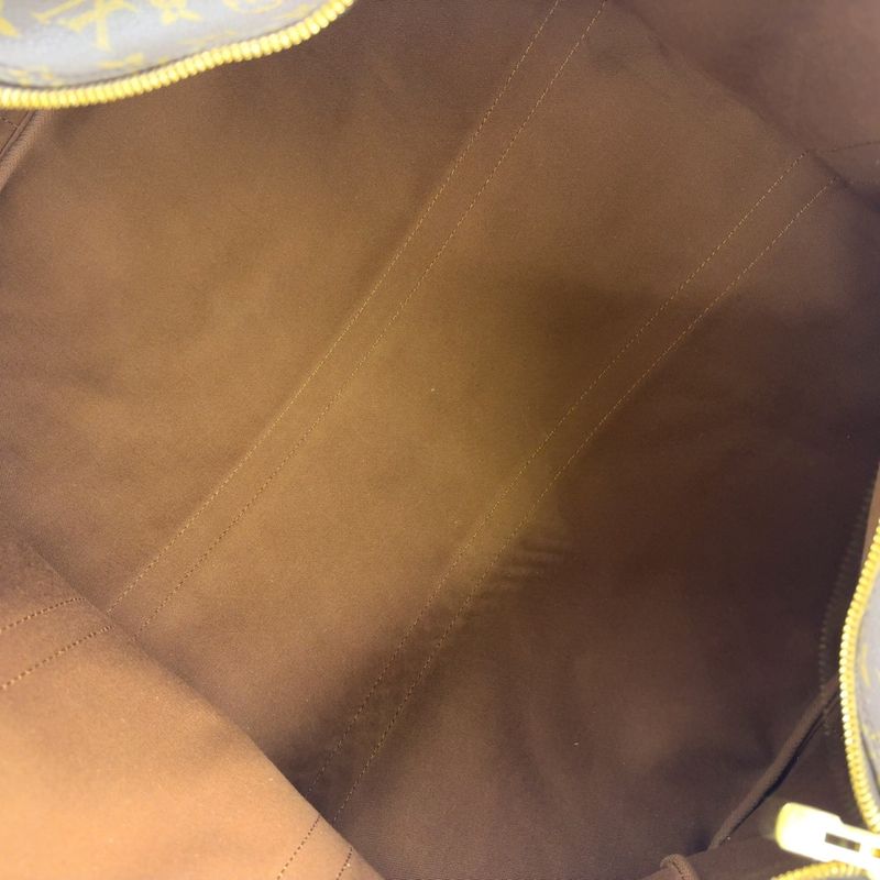 Louis Vuitton Keepall 55 Monogram Leather × PVC Brown Boston Bag Gold M41424