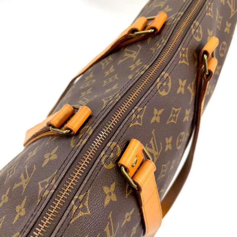 Louis Vuitton Flannery 50 Monogram Shoulder Bag Leather X PVC Brown Boston Bag