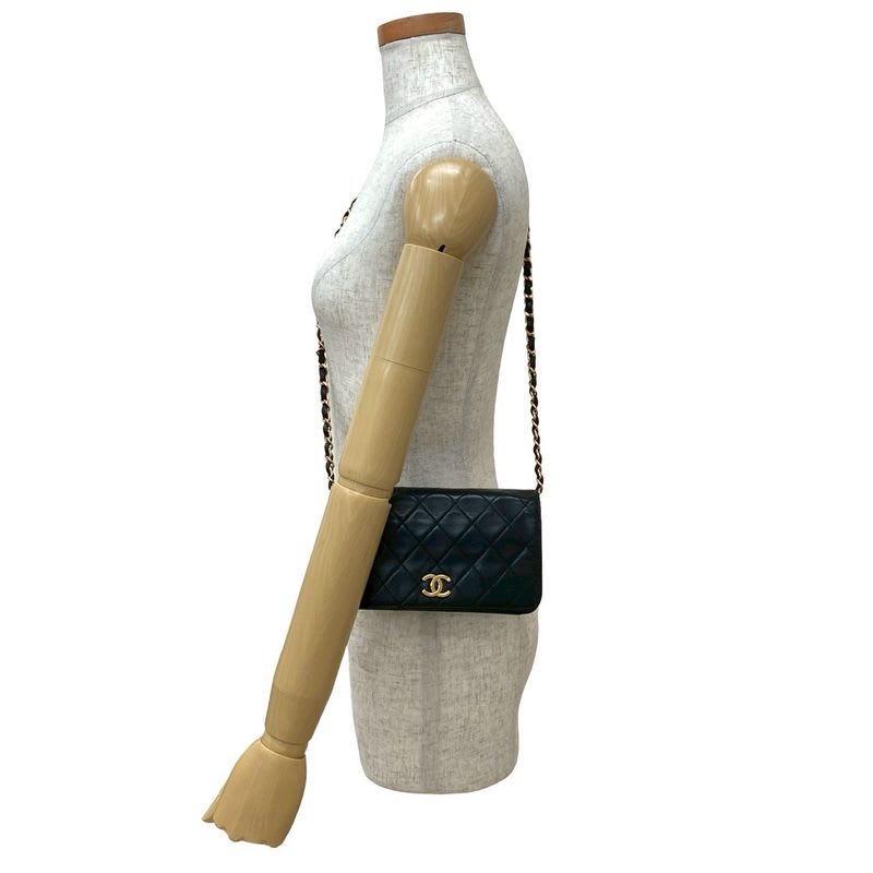 Chanel Chanel Quilted Lambskin Chain Shoulder Bag Pochette
