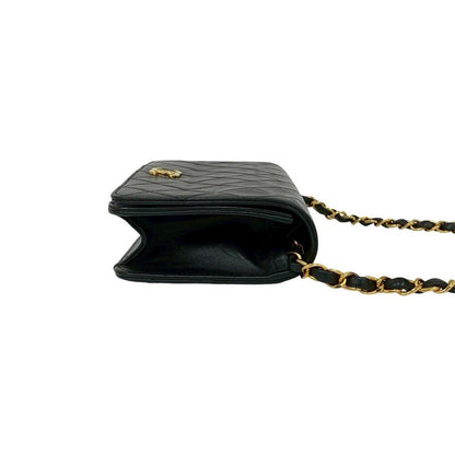 Chanel Chanel Quilted Lambskin Chain Shoulder Bag Pochette