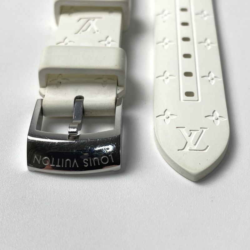 Louis Vuittonvuitton Women's Tambour Rubber Monogram Replacement Belt White