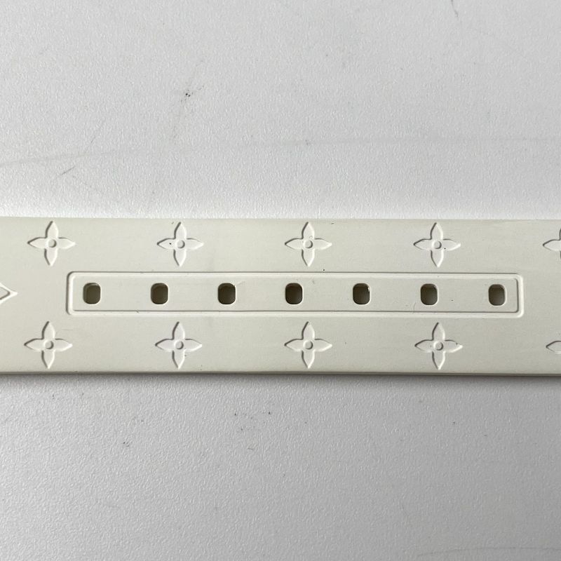 Louis Vuittonvuitton Women's Tambour Rubber Monogram Replacement Belt White