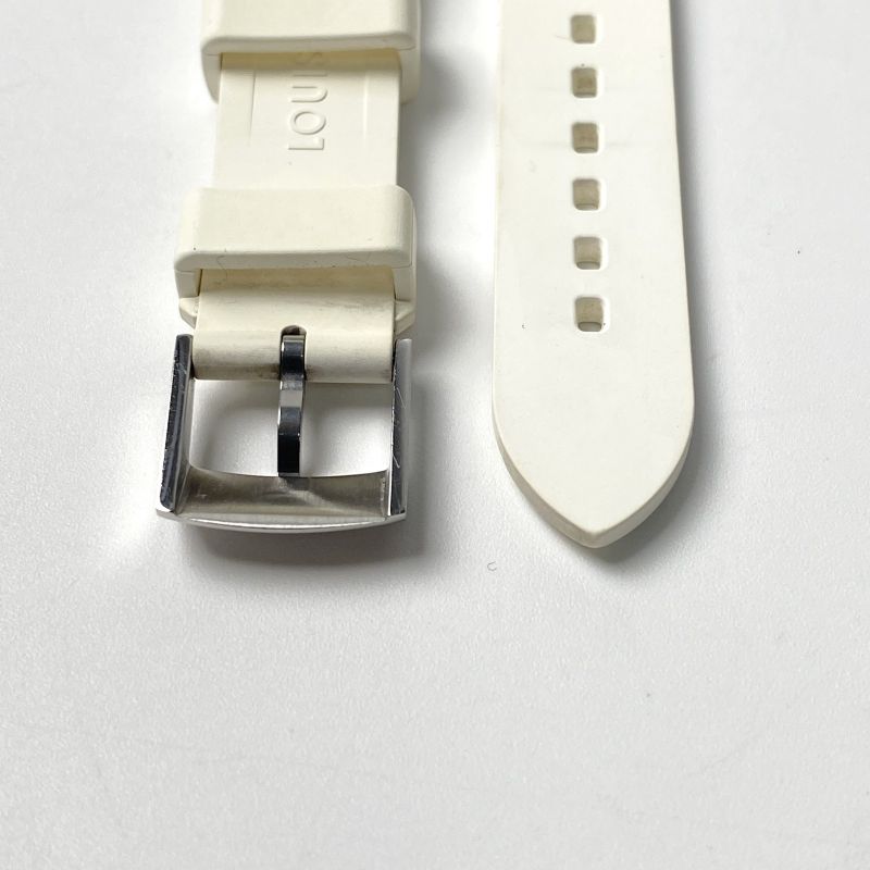 Louis Vuittonvuitton Women's Tambour Rubber Monogram Replacement Belt White