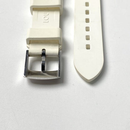 Louis Vuittonvuitton Women's Tambour Rubber Monogram Replacement Belt White