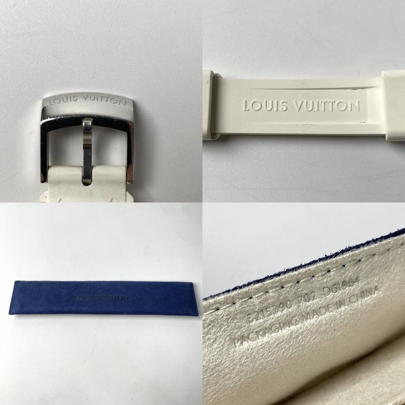 Louis Vuittonvuitton Women's Tambour Rubber Monogram Replacement Belt White