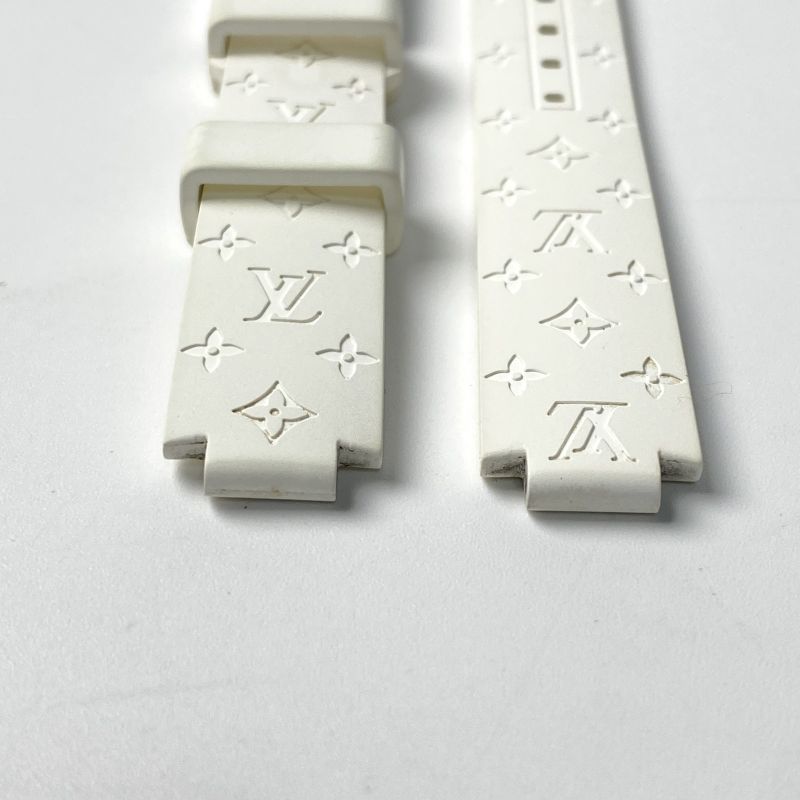 Louis Vuittonvuitton Women's Tambour Rubber Monogram Replacement Belt White