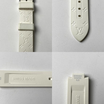 Louis Vuittonvuitton Women's Tambour Rubber Monogram Replacement Belt White