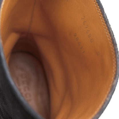 Gucci Pecos Boots Shoes Men Suede Leather Genuine Black 269680 98411 Camden Lug