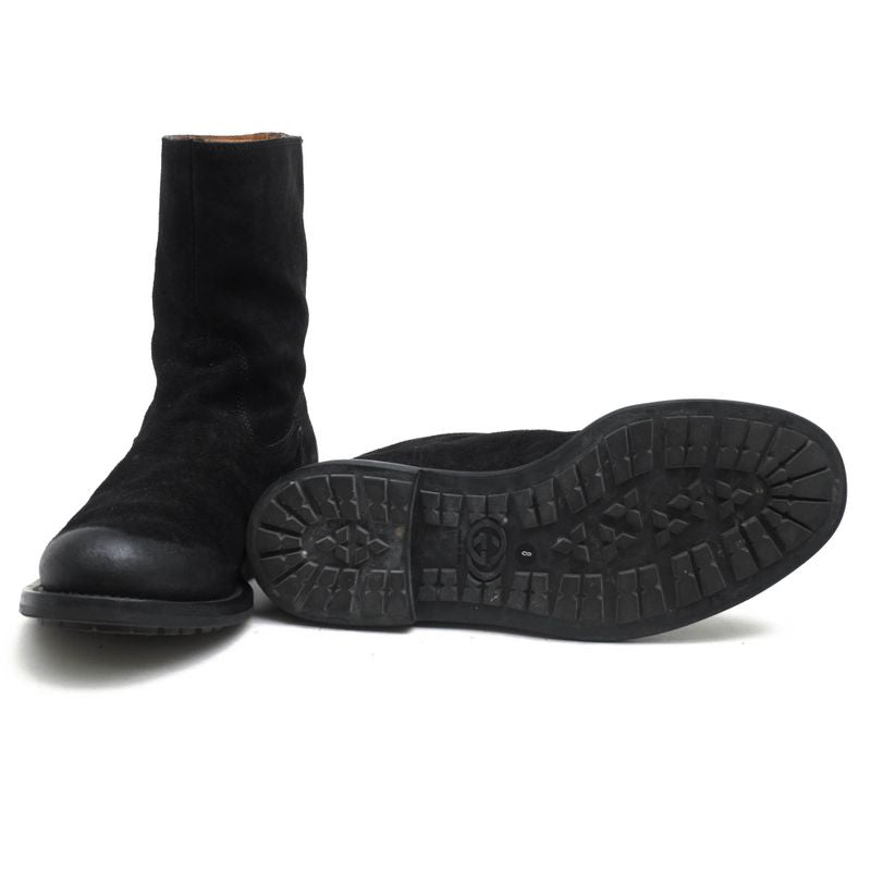 Gucci Pecos Boots Shoes Men Suede Leather Genuine Black 269680 98411 Camden Lug