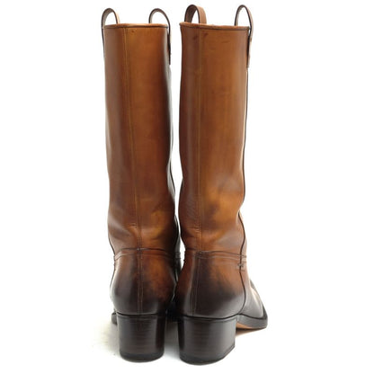 Gucci Long Boots Shoes Women Leather Genuine Brown 121952 Pecos Boots Leather