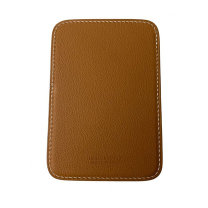 Unused Hermes Women's White Stitch Card Case B Engraved
