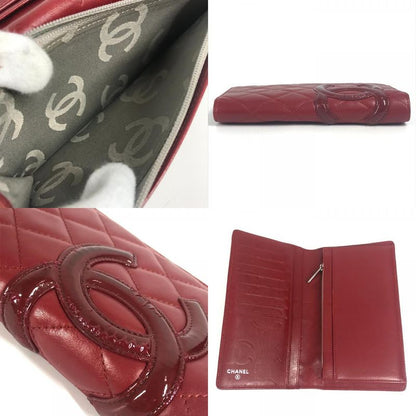 Chanel Long Wallet CC Coco A26717 Leather Red