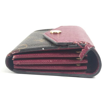 Louis Vuitton Card Case Multicarte Sarah M61273 Monogram Canvas Fuchsia Brown