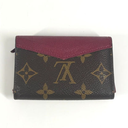 Louis Vuitton Card Case Multicarte Sarah M61273 Monogram Canvas Fuchsia Brown