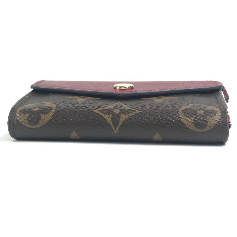 Louis Vuitton Card Case Multicarte Sarah M61273 Monogram Canvas Fuchsia Brown