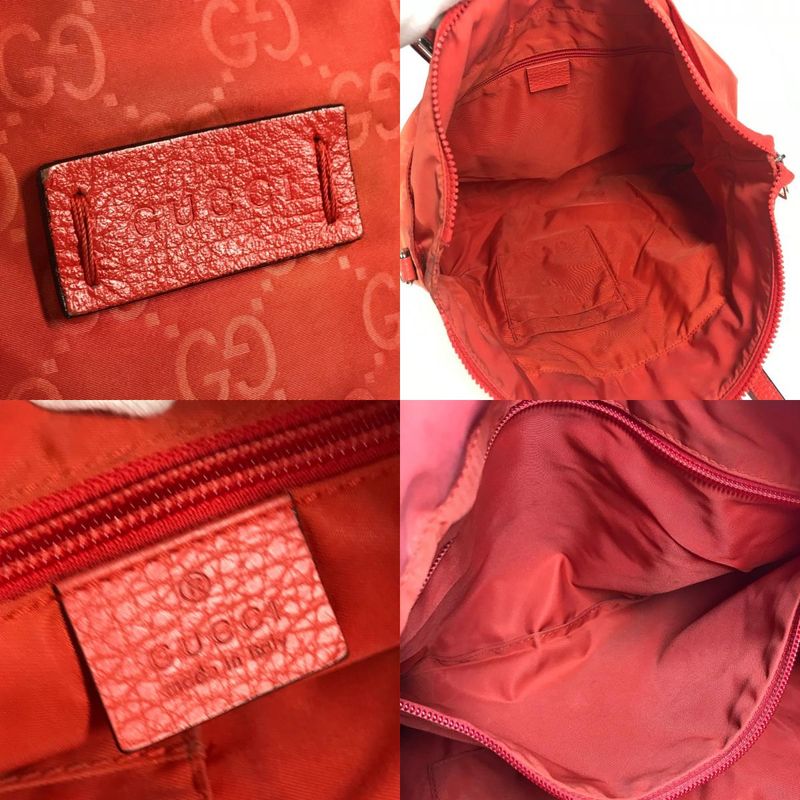 Gucci Shoulder Bag 387067 Nylon Orange