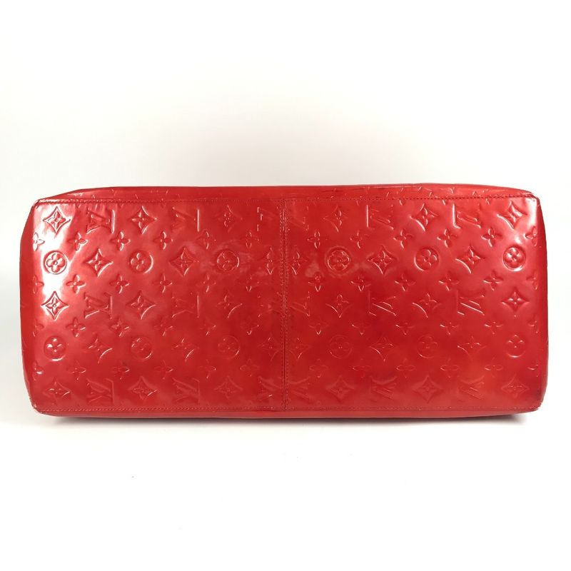 Louis Vuitton Shoulder Bag Reed GM M91084 Monogram Vernis Canvas Rouge Red