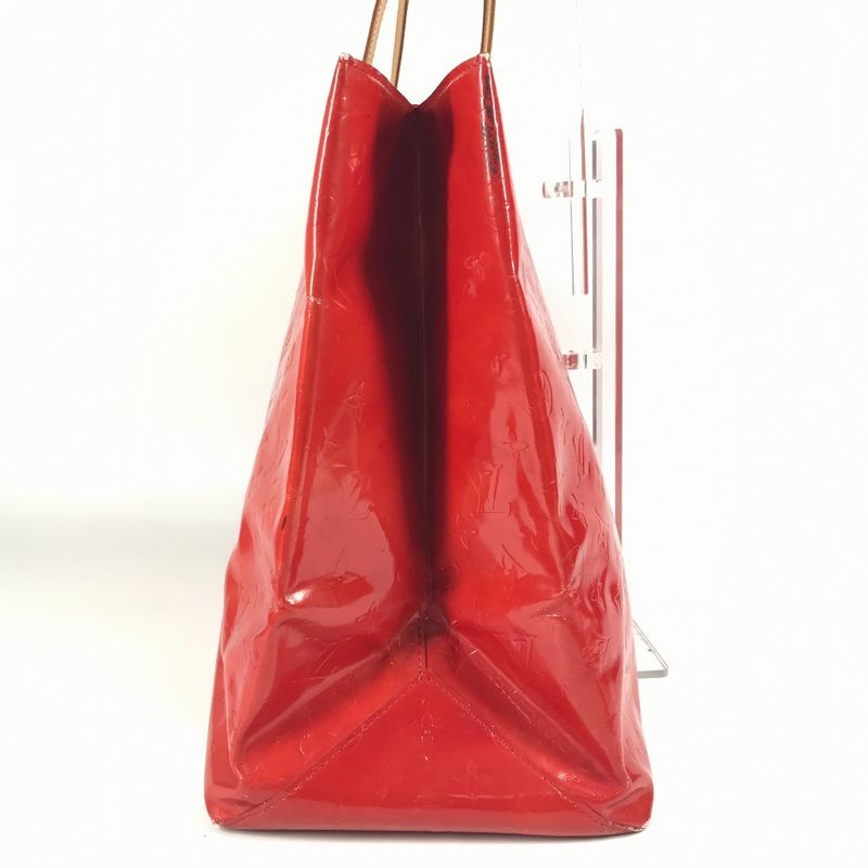 Louis Vuitton Shoulder Bag Reed GM M91084 Monogram Vernis Canvas Rouge Red