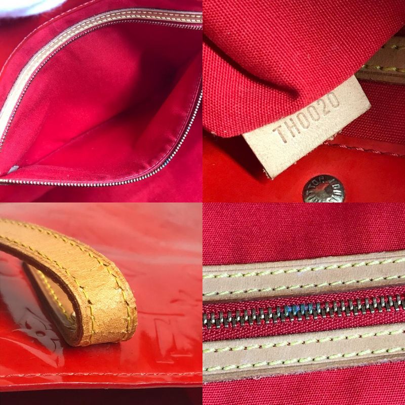 Louis Vuitton Shoulder Bag Reed GM M91084 Monogram Vernis Canvas Rouge Red