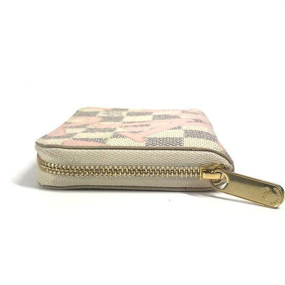 Louis Vuitton Coin Case Zippy Coin Purse N60098 Damier Azure Canvas White