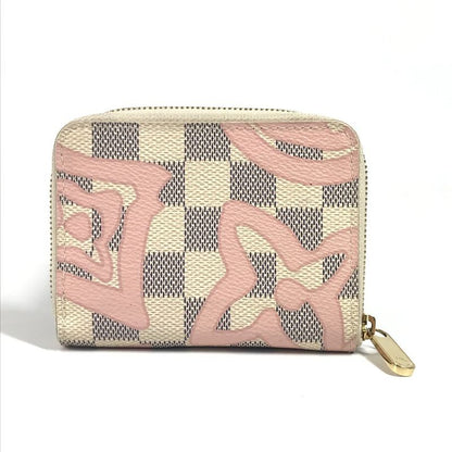 Louis Vuitton Coin Case Zippy Coin Purse N60098 Damier Azure Canvas White